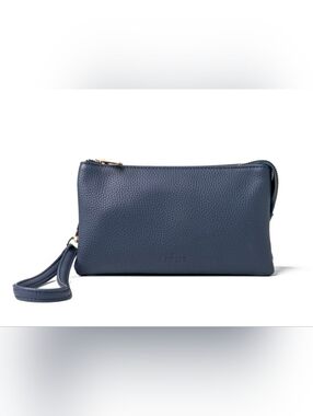Kedzie Eclipse Vegan Leather Convertible Crossbody/Wristlet Bag In Blue